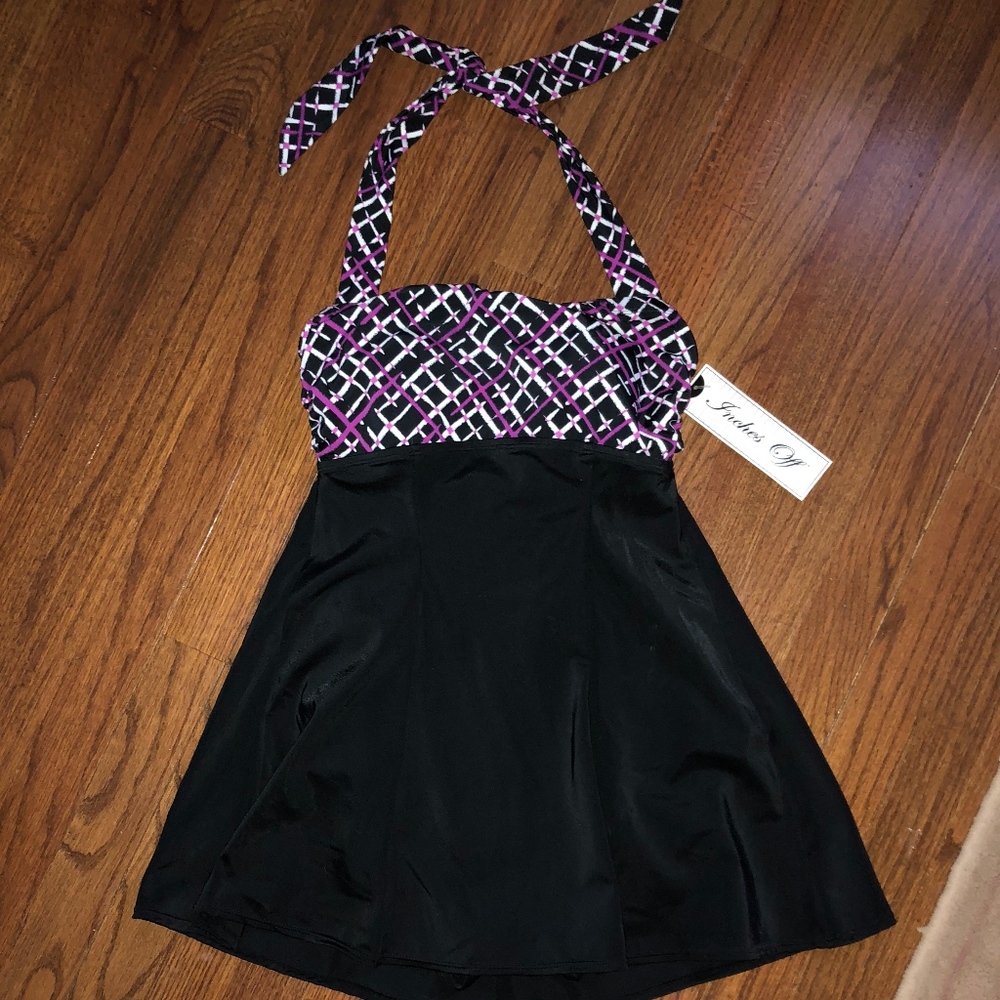 one piece swim dress size S NWT